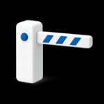 Ícone de uma cancela na cor branca