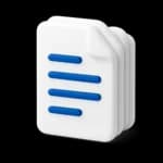 Ícone de um papel na cor branca